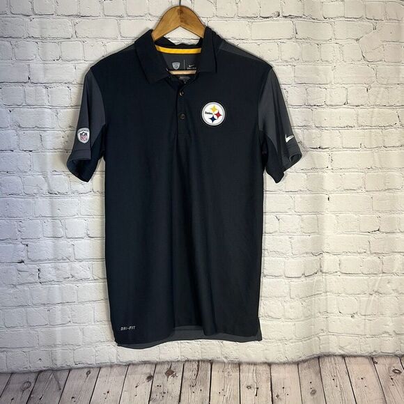 Nike NFL Equipment Training Mens Pittsburgh Steelers Polo size S Small - Picture 1 of 10